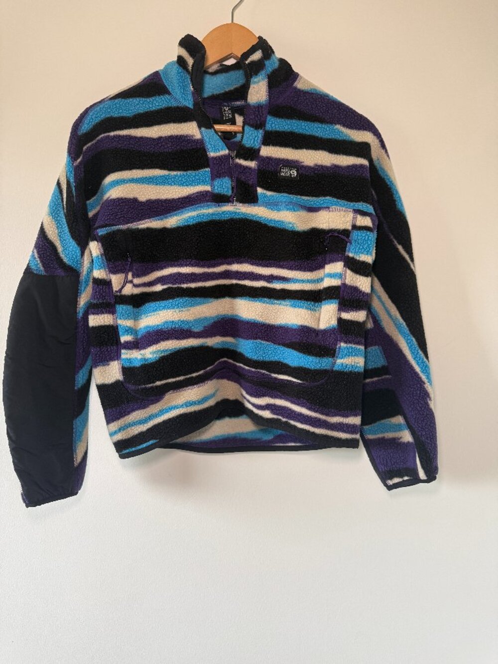 Mountain Hardwear Striped Fleece Quarter Zip Pullover Women’s Small